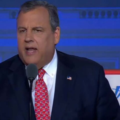 Chris christie nearly booed off stage at gop debate - photo licensed by shore news network.