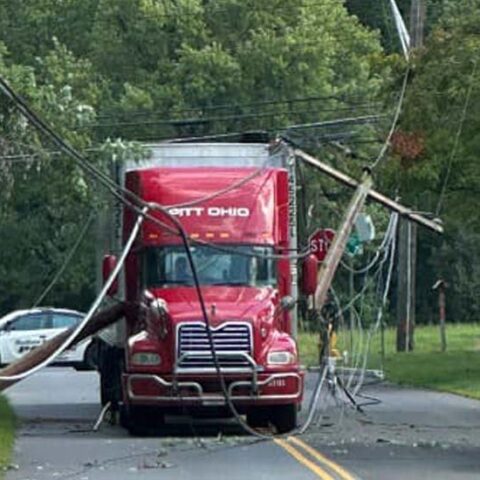 Tractor trailer crash causes power outages in marlboro - photo licensed by shore news network.