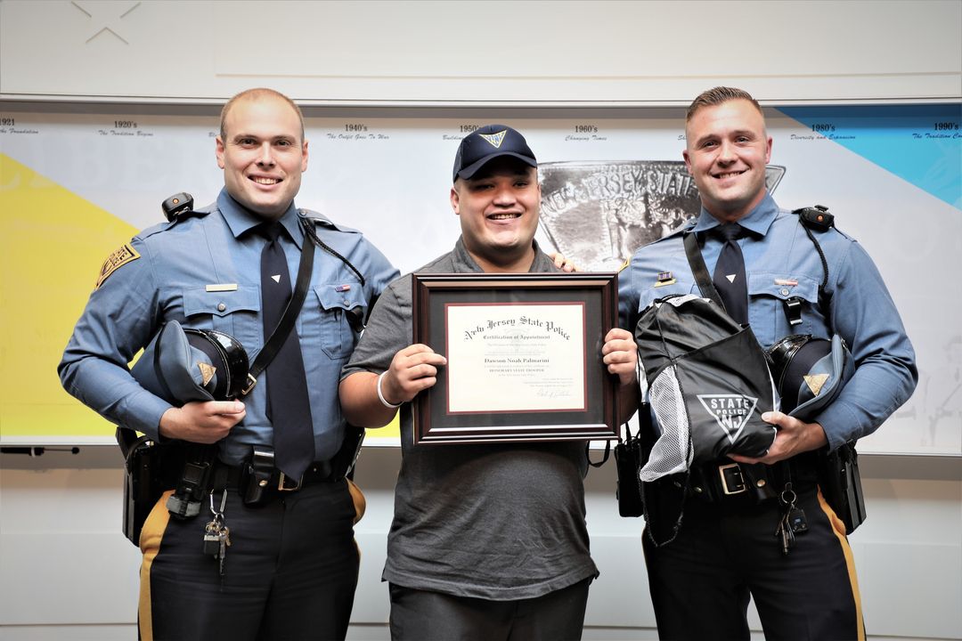 NJ State Police Welcome Honorary State Trooper