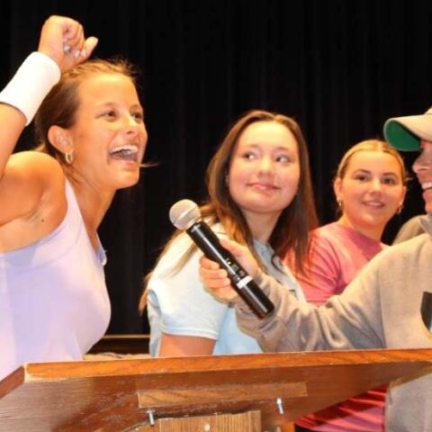 Female student athletes in toms river talk resilience and inclusion - photo licensed by shore news network.