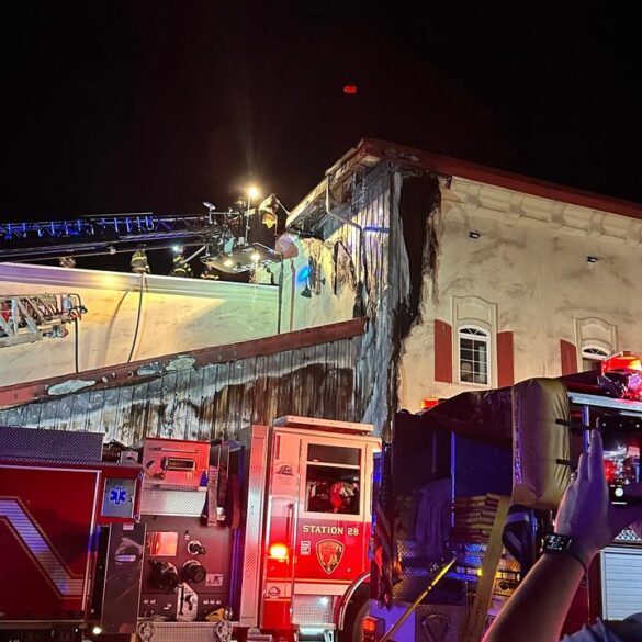 Toms river brewery and wine school damaged in overnight fire - photo licensed by shore news network.