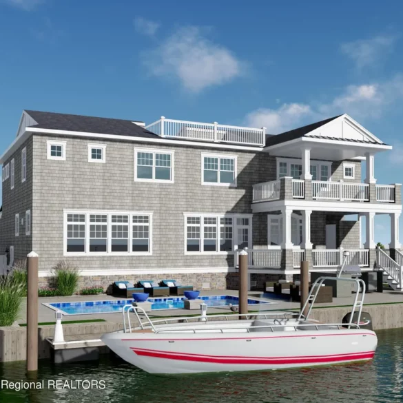 This mantoloking mansion represents the epitome of high end jersey shore living - photo licensed by shore news network.