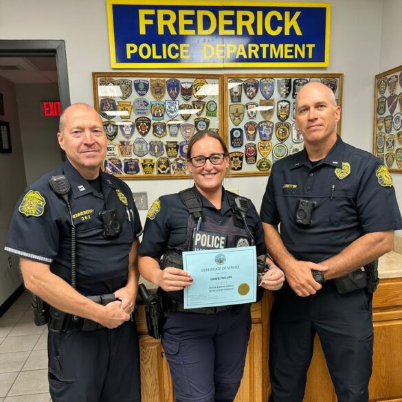 Frederick police honor 15-year police veteran - photo licensed by shore news network.