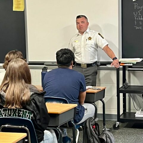 Students learn about career opportunities in law enforcement - photo licensed by shore news network.