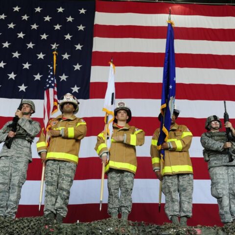 Newport news 9/11 ceremony at cnu gaines theatre - photo licensed by shore news network.