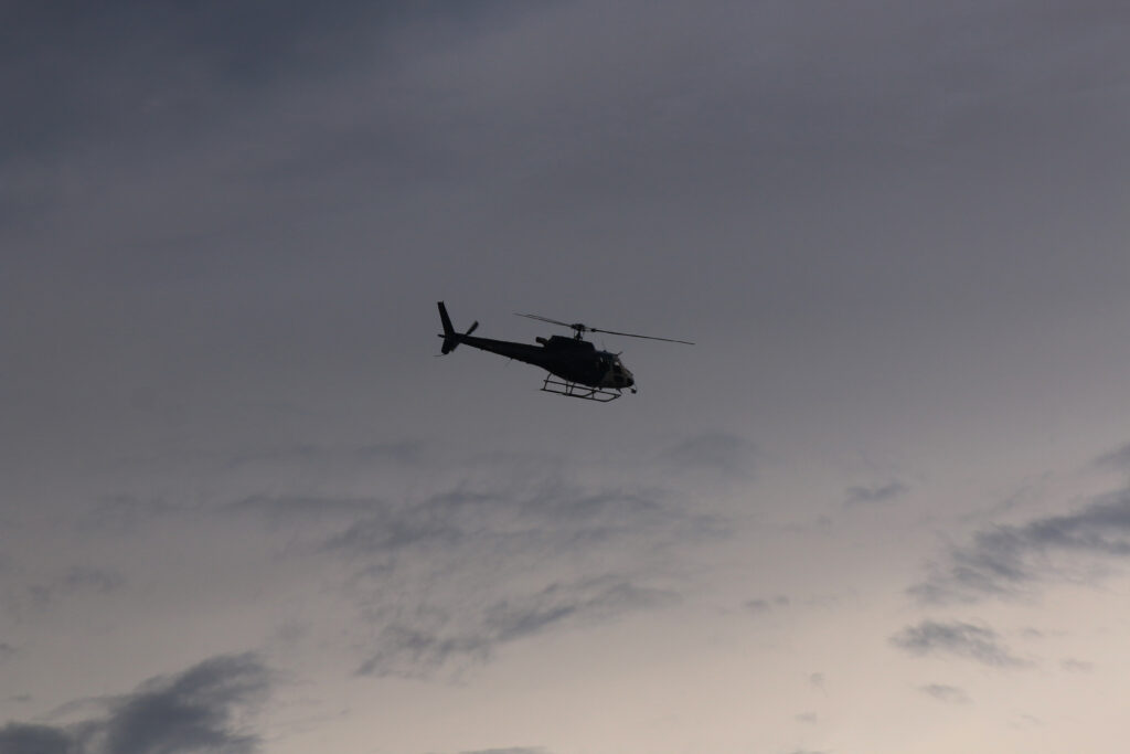 Helicopter Seen Overhead in Alexandria Searching for Robbery Suspect