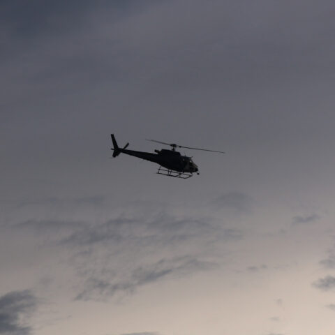 Helicopter seen overhead in alexandria searching for robbery suspect - photo licensed by shore news network.