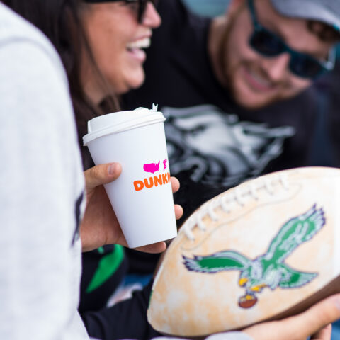 Win or lose on sunday, eagles fans get free dunkin coffee on monday - photo licensed by shore news network.