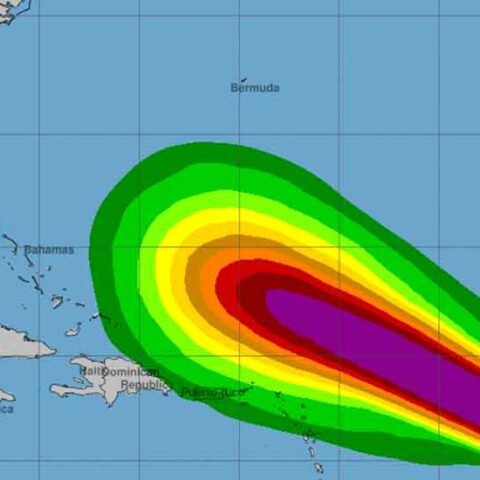 Hurricane lee picking up strength heading in direction of u. S. East coast - photo licensed by shore news network.