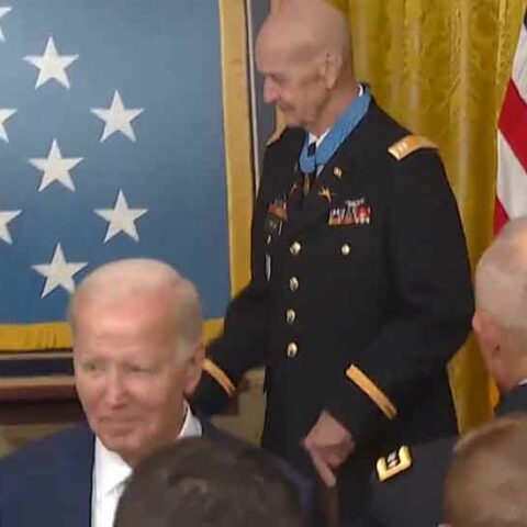President biden abruptly walks out on medal of honor recipient at white house - photo licensed by shore news network.