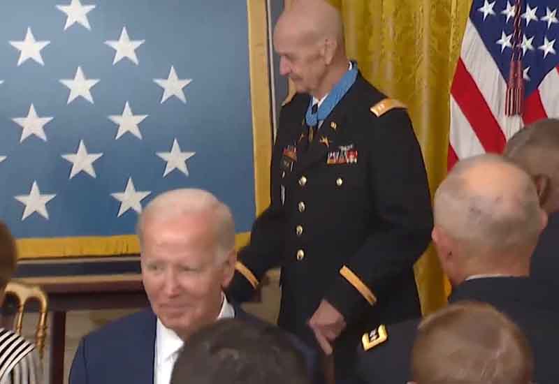 President Biden Abruptly Walks Out on Medal of Honor Recipient at White House