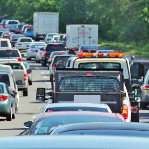 Traffic backup on garden state parkway north near toms river - photo licensed by shore news network.