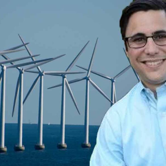 At work, giovine says yes to offshore wind farms, as candidate for mayor he dodges question - photo licensed by shore news network.
