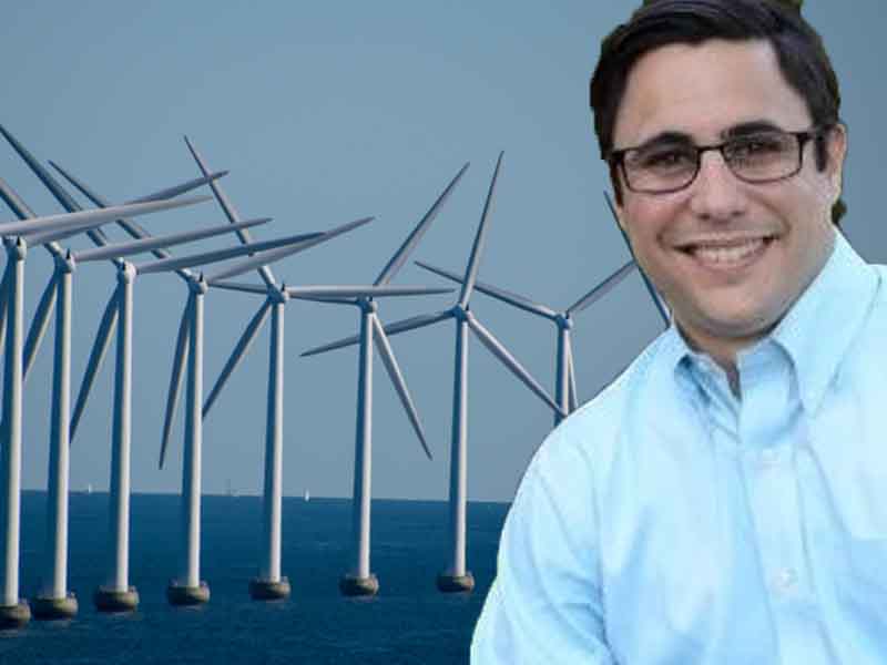 At Work, Giovine Says Yes to Offshore Wind Farms, As Candidate for Mayor He Dodges Question
