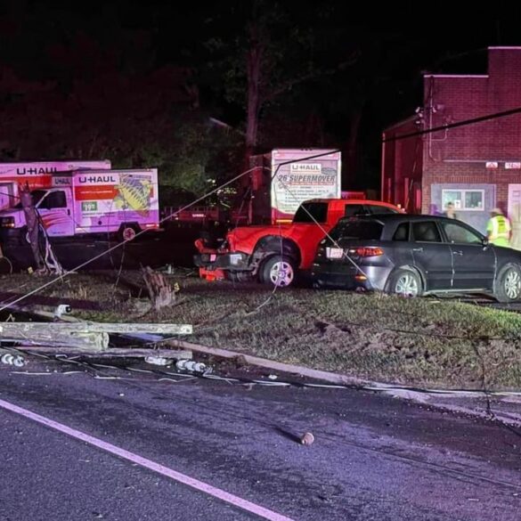 Wall township man arrested for dwi after striking utility pole, shutting down route 34 - photo licensed by shore news network.