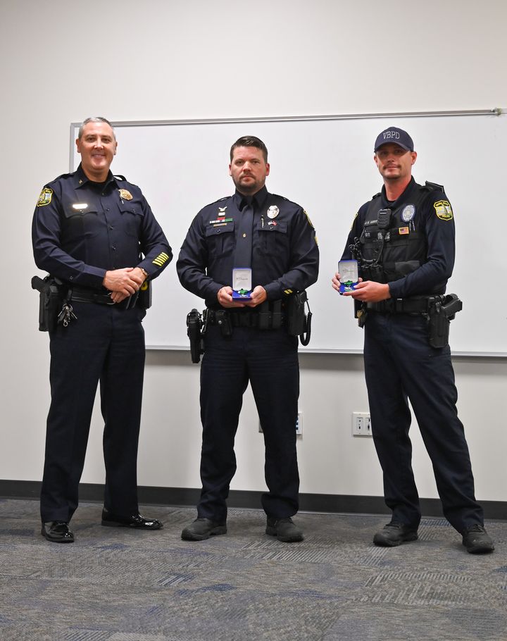Virginia Beach Police Officers Awarded Life Saving Medal for Heroic Rescue