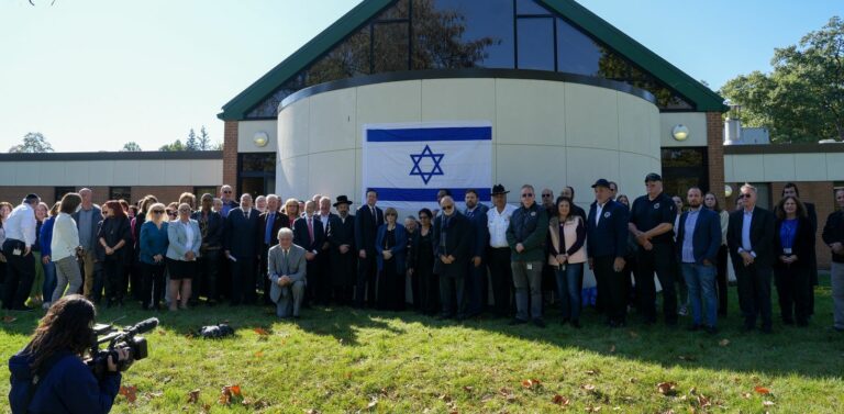 Rockland county district attorney shows support for israel at flag-raising ceremonies - photo licensed by shore news network.
