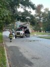 Dump truck takes down utility pole in cherry hill