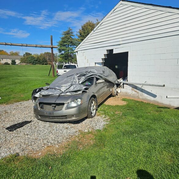 Driver arrested for dui after striking parked car and garage in conewago township - photo licensed by shore news network.
