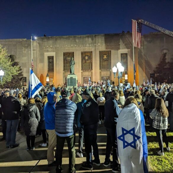 Rockland county hosts vigil for israel after terrorist attack - photo licensed by shore news network.