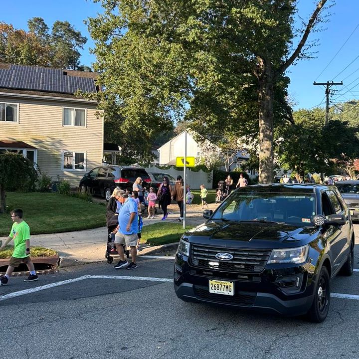 Cops Join Students for National Walk to School Day in East Brunswick