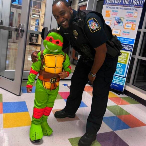 Smiles, costumes and halloween treats for all despite rain at lyons mill elementary - photo licensed by shore news network.