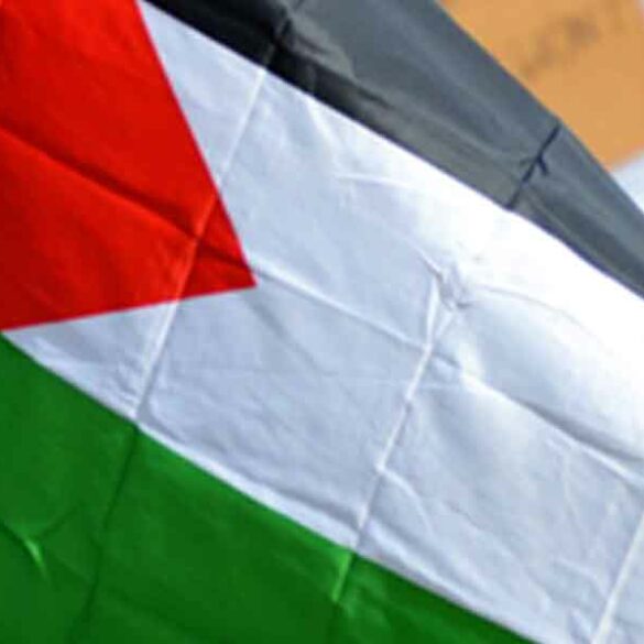 Overnight jewish-palestinian dual protest in teaneck remained largely peaceful - photo licensed by shore news network.