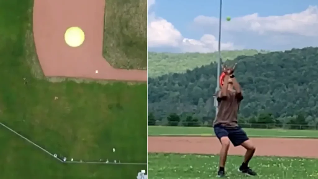 New York Teen Catches Tennis Ball from 469 Feet in the Air, Setting World Record New York Teen Catches Tennis Ball from 469 Feet in the Air, Setting World Record