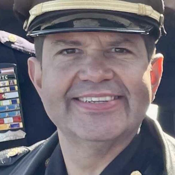 Detective sergeant frank gualdino was killed in a vehicle crash on tuckahoe road at 3:30 pm. He was driving westbound when an oncoming vehicle lost control and collided with his unmarked vehicle and a transit bus. Detective gualdino was transported to a local hospital where he succumbed to his injuries. The bus driver and passengers were treated for minor injuries. The 16-year-old unlicensed driver who caused the crash was transported to a hospital in critical condition.