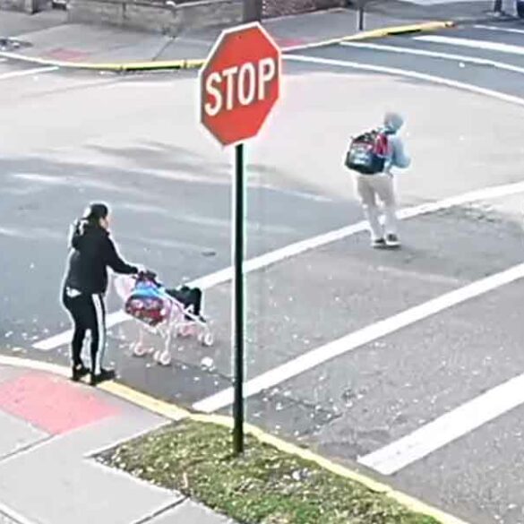 Caught on video: child struck by vehicle running stop sign in north bergen - photo licensed by shore news network.