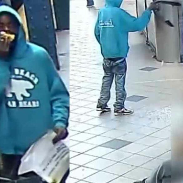 Vandal destroys kiosk at nyc subway station