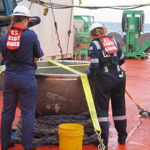 Final pieces of titan submersible pulled from ocean floor - photo licensed by shore news network.