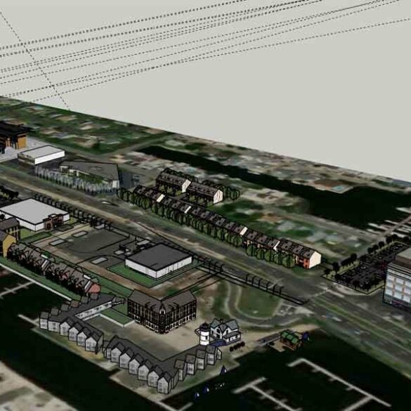 A future phase of the current toms river redevelopment plan calls for rows of apartment buildings along route 37, replacing existing businesses.