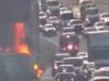 Tractor trailer fire blocks i-495 northbound lane in fairfax