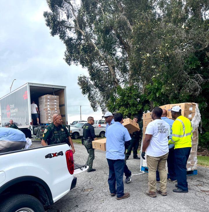 Palm Beach County Sheriff's Office Distributes Food to Needy Families