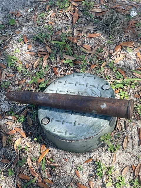 Unexploded Ordnance Safely Secured by Alachua County Bomb Team