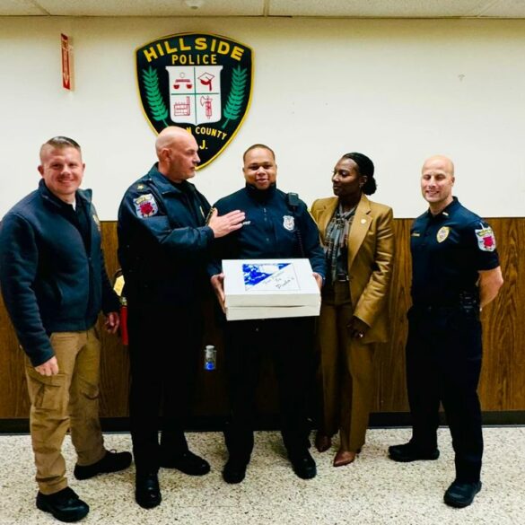 Hillside officer honored for lifesaving actions - photo licensed by shore news network.