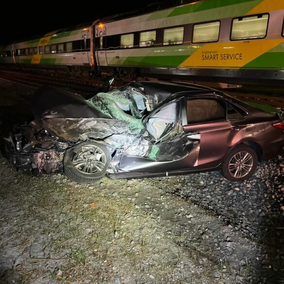 Rail service suspended after overnight night crash with vehicle on tracks - photo licensed by shore news network.