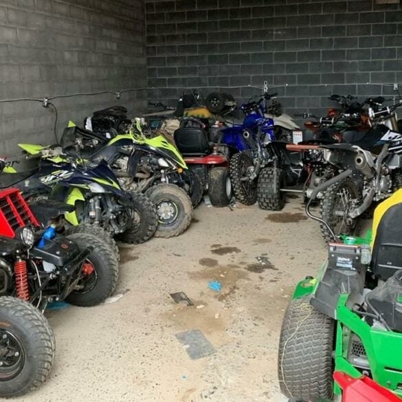 Baltimore police seize 17 dirt bikes and atvs, arrest one in n. Luzerne avenue raid - photo licensed by shore news network.