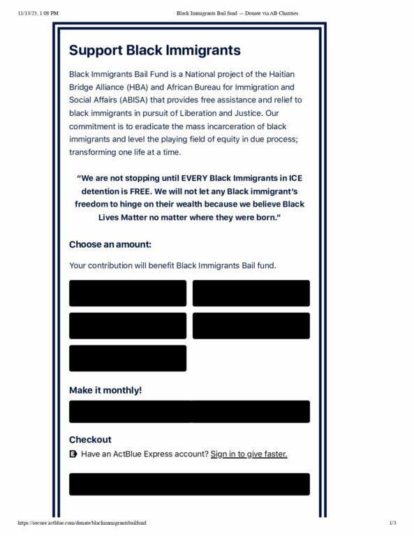 Dem Fundraising Platform ActBlue Is Processing Donations For A Bail Fund For Illegal Immigrants