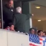New Jersey Governor Chris Christie sits and eats while his pal, Democrat Party Boss George Norcross ejected at Eagles game.