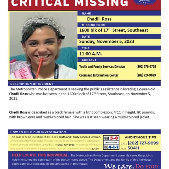 Urgent search for missing 12-year-old girl in southeast d. C. - photo licensed by shore news network.