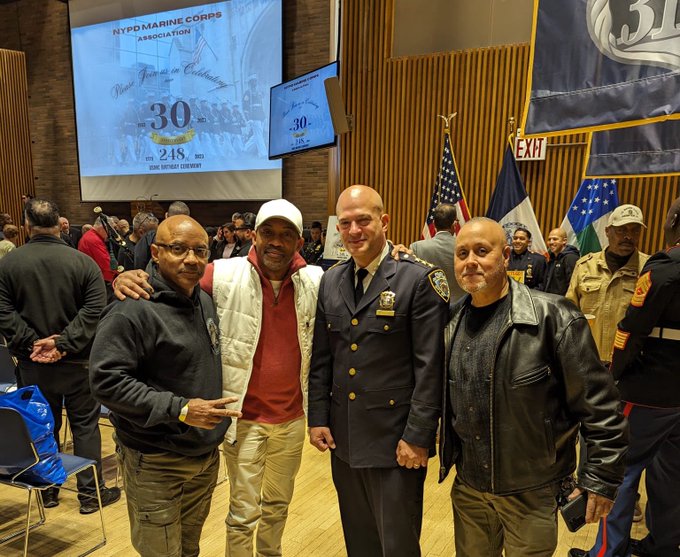 Former NYPD Officers and Marines Honored at NYPD Headquarters
