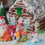 Gingerbread House Scene Sits On Display At Christmas Festival Contest
