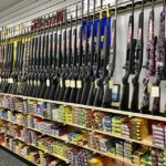 Gun display in gun store