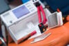 Heart defibrillator - emergency high technology equipment