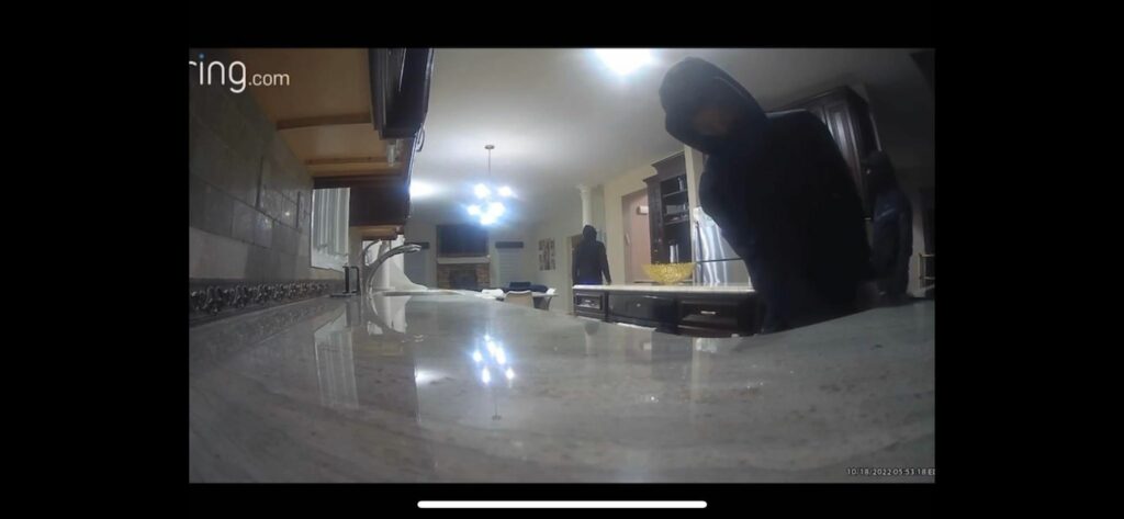 RING video On Tuesday, October 18, 2022, patrol units were dispatched to Hickory Street in reference to a residential burglary.