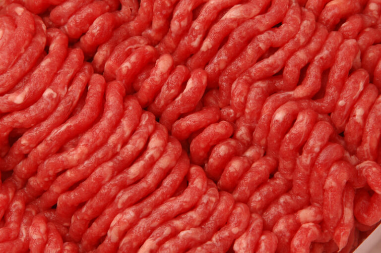 Raw ground beef chopped meat