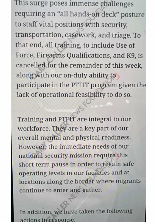 EXCLUSIVE: Border Patrol Suspends Training Activities In Tucson Sector Over ‘Immediate Need’ To Address Migrant Surge