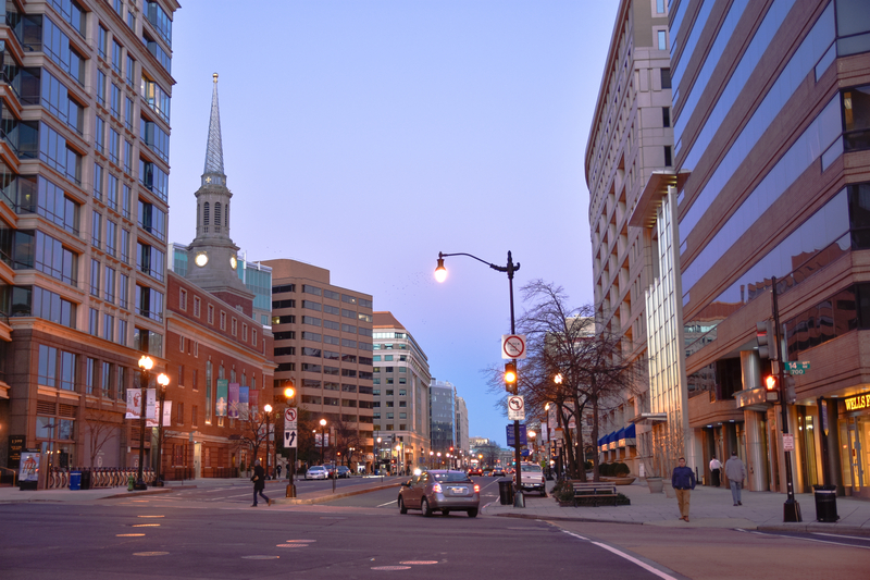 Washington DC, Usa. Street view and building of Washington city